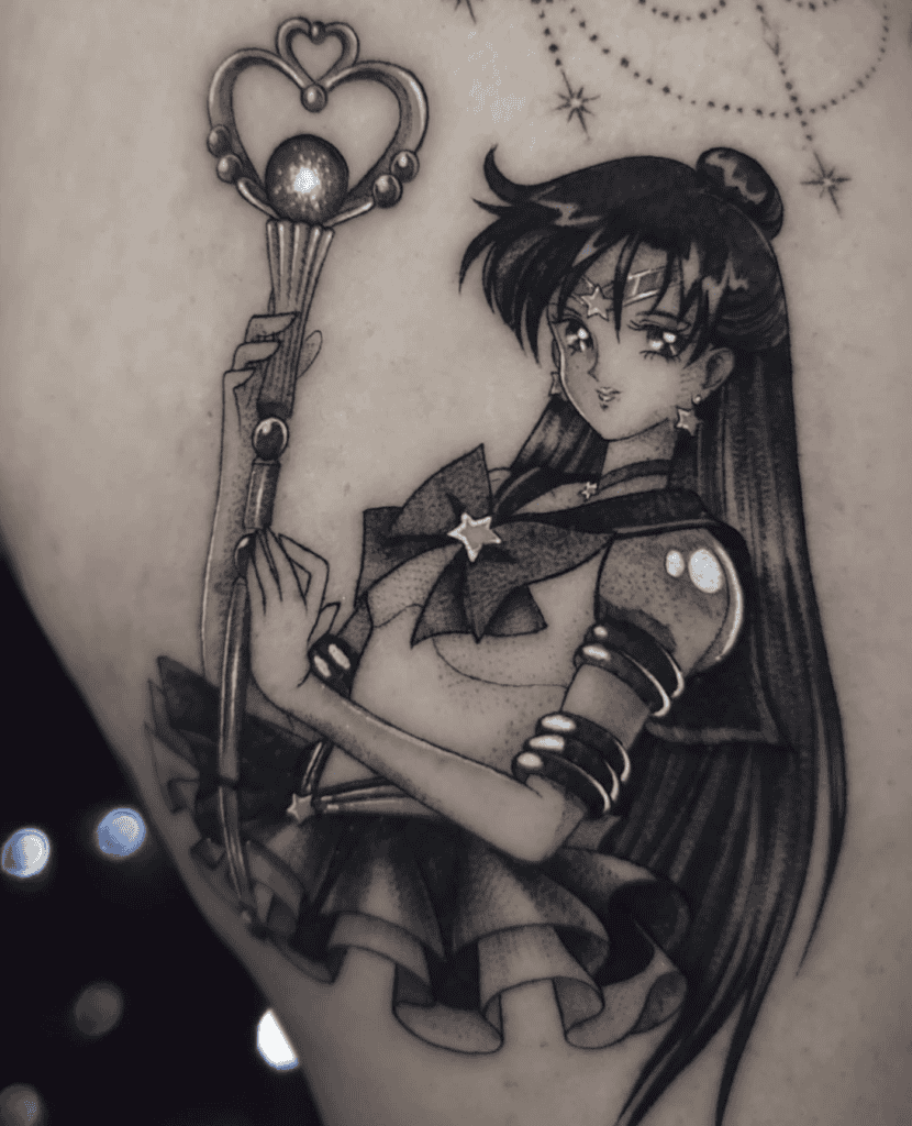 Setsuna Meiou Staff Sailor Moon Tattoo