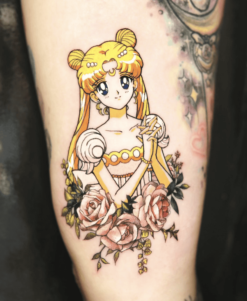 Princess Serenity Rose Sailor Moon Tattoo