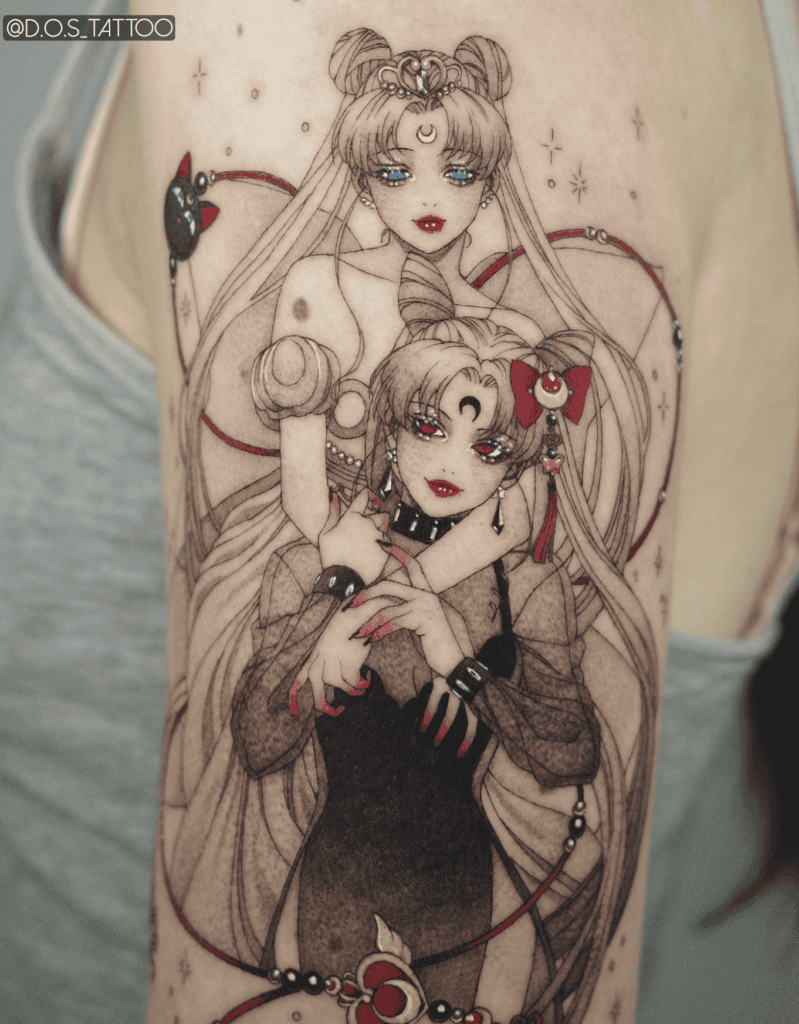 Neo-Queen Black Lady Serenity Sailor Moon Tattoo