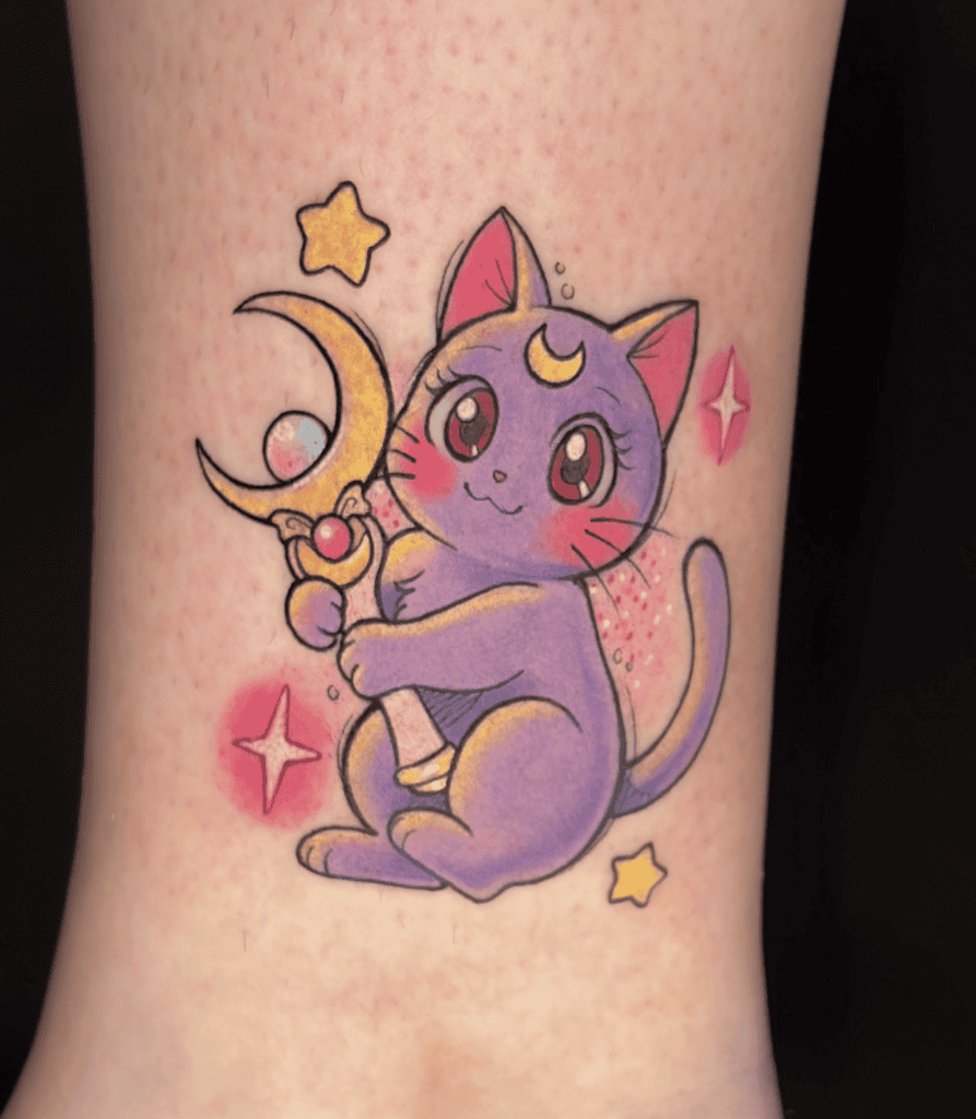Artemis Sailor Staff Moon Tattoo