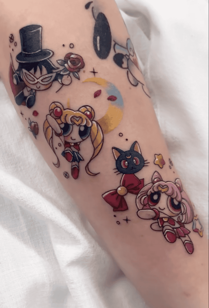 Powerpuff Girls X Sailor Moon Group Tattoo