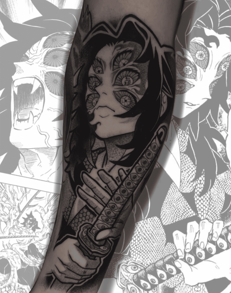 Kokushibo Blade Demon Slayer Tattoo
