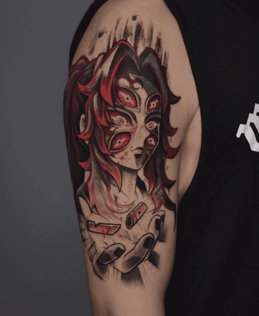 Kokushibo Eyes Demon Slayer Tattoo