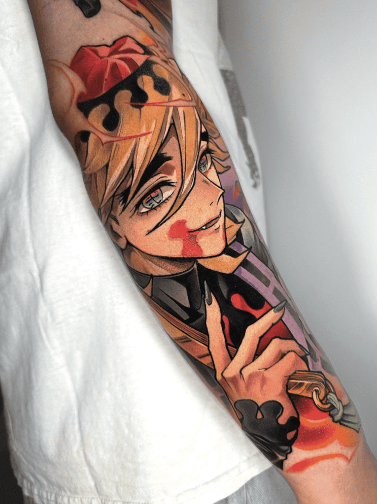 Doma Blood Demon Slayer Tattoo