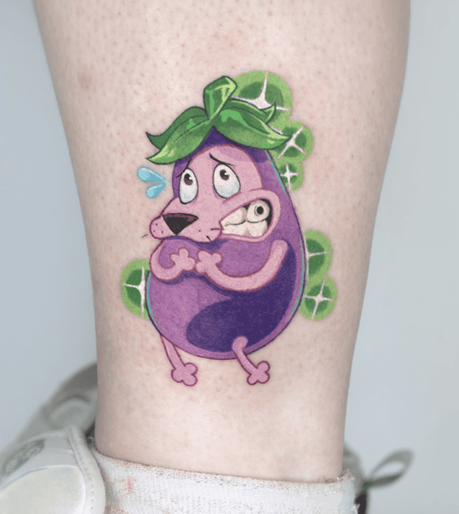 Courage the Cowardly Dog Eggplant Tattoo