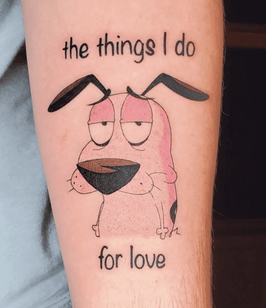 Courage the Cowardly Dog Love Tattoo