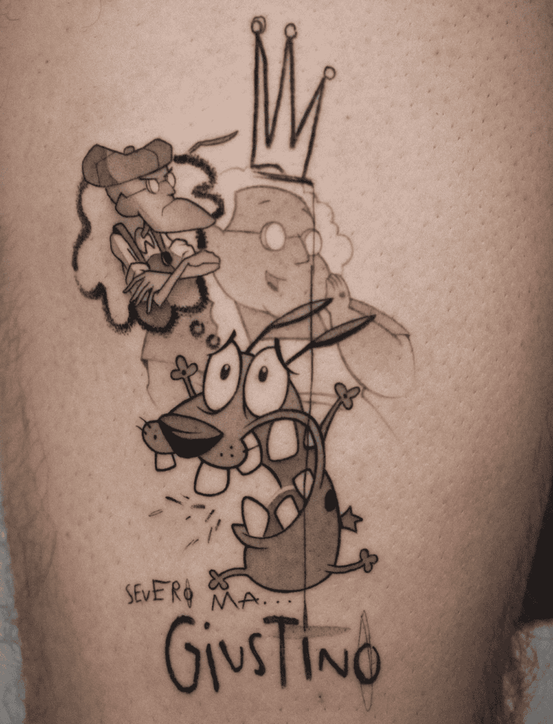 Courage the Cowardly Dog Family Tattoo