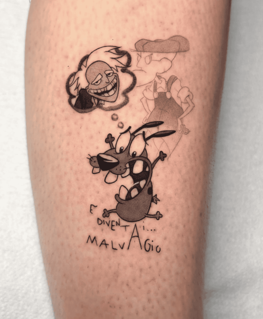 Courage the Cowardly Dog Fred Tattoo
