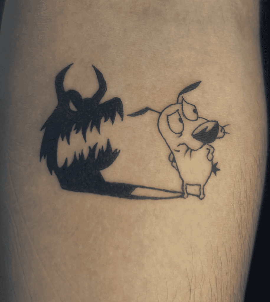 Courage the Cowardly Dog Shadow Tattoo