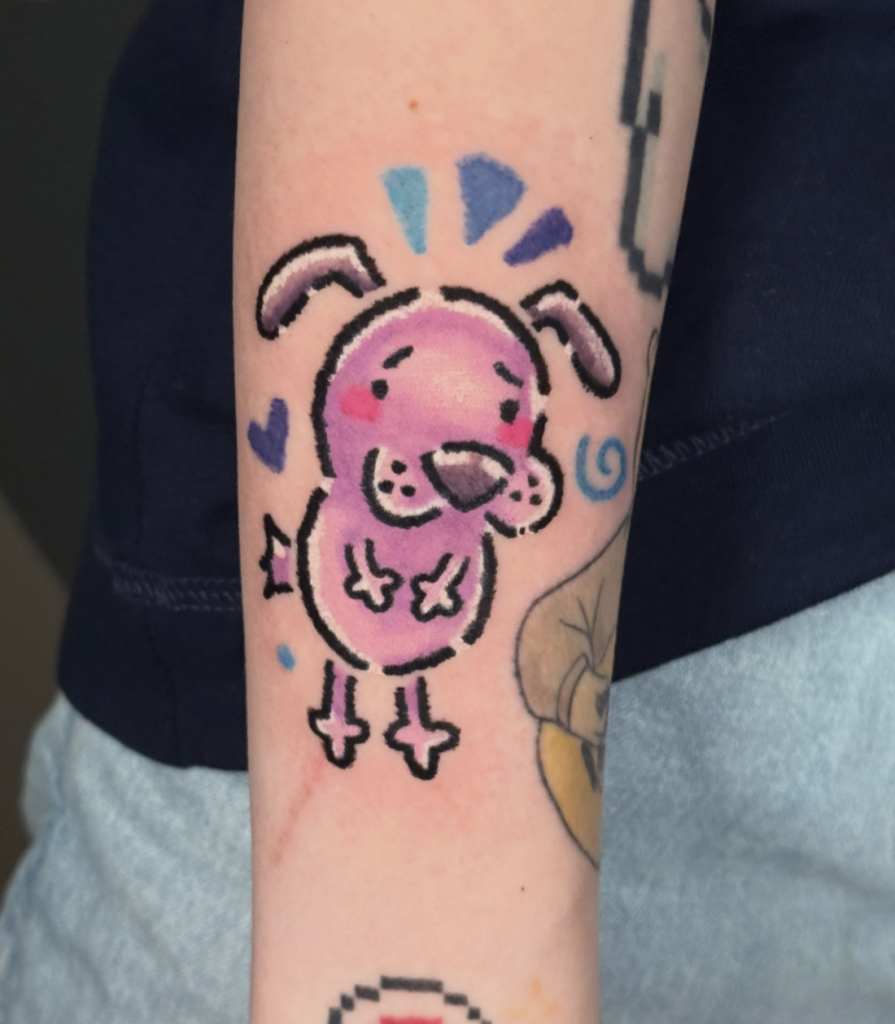 Courage the Cowardly Dog Small Tattoo