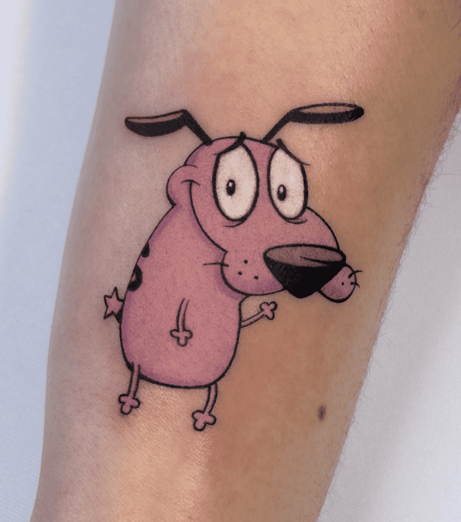 Courage the Cowardly Dog Wave Tattoo