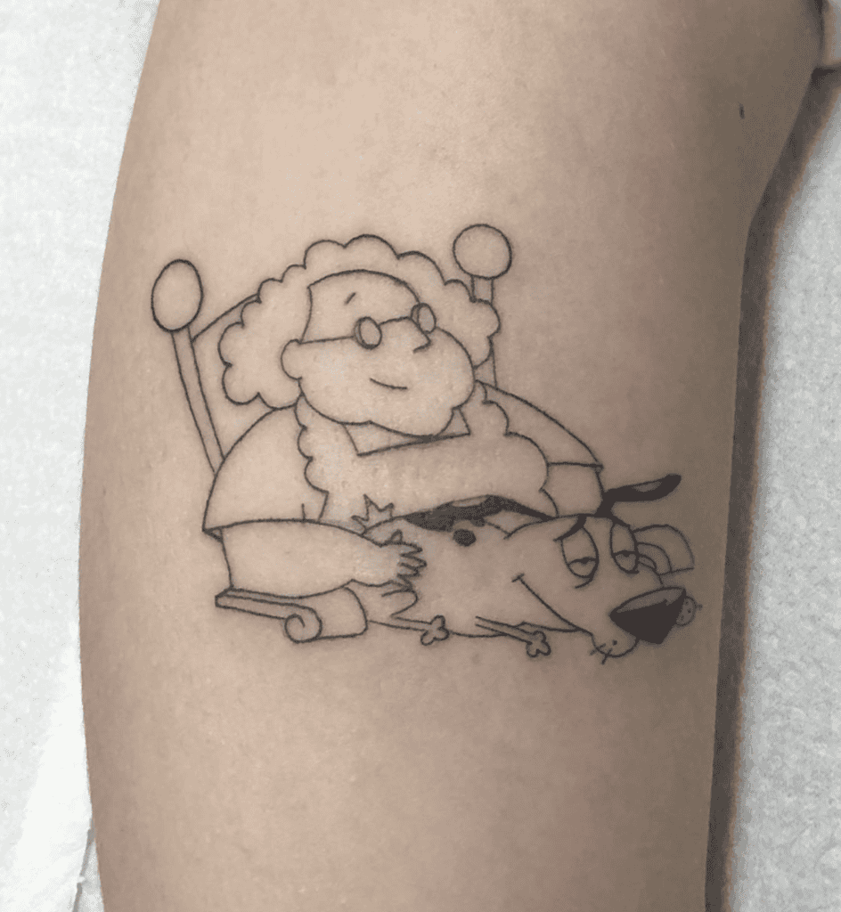 Muriel Bagge Relax Courage the Cowardly Dog Tattoo