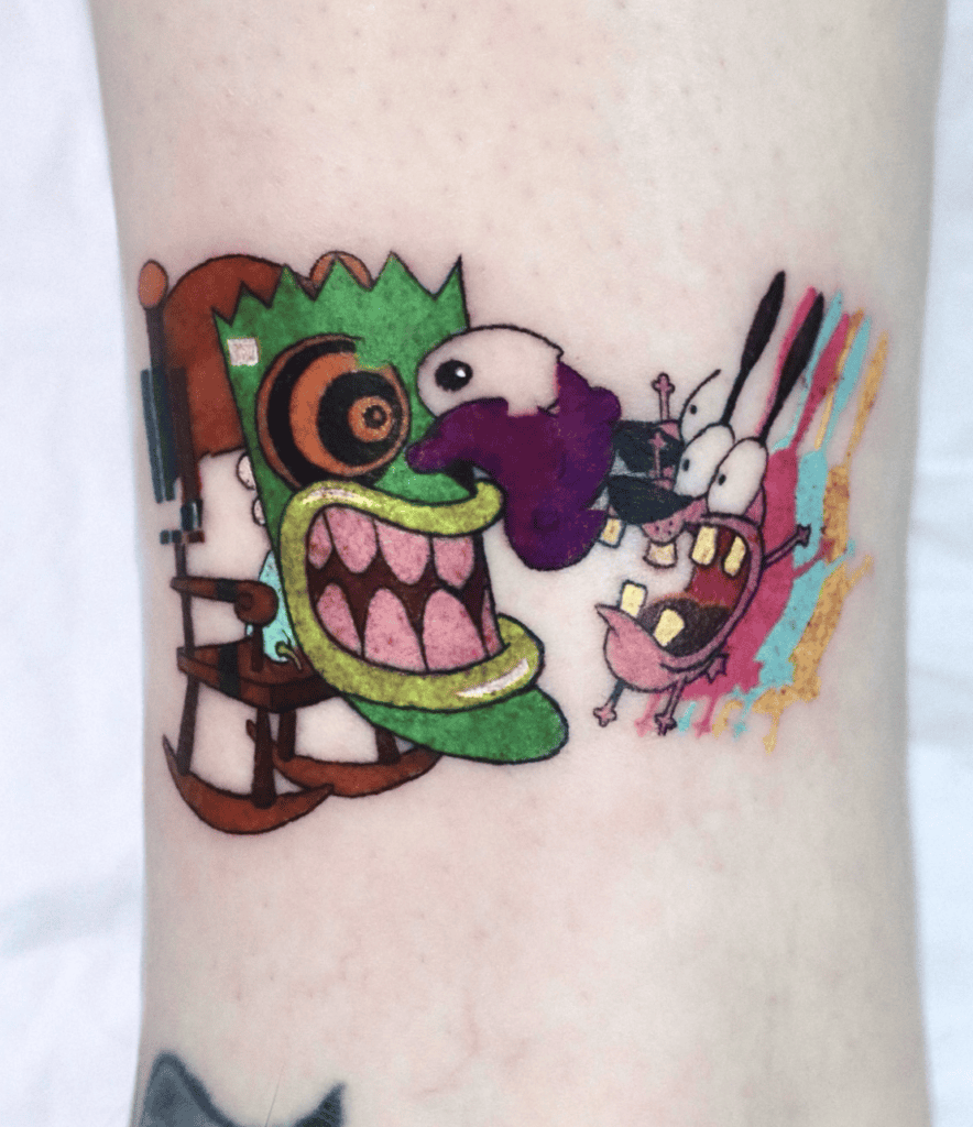 Courage the Cowardly Dog Scare Tattoo
