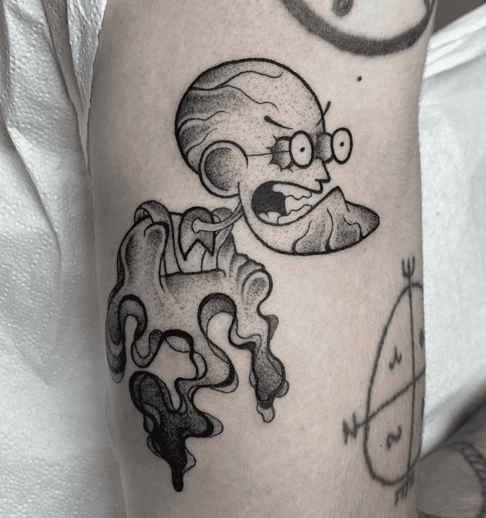 Eustace Bagge Bulge Courage the Cowardly Dog Tattoo
