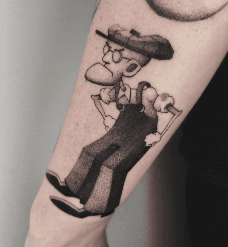 Eustace Bagge Courage the Cowardly Dog Tattoo
