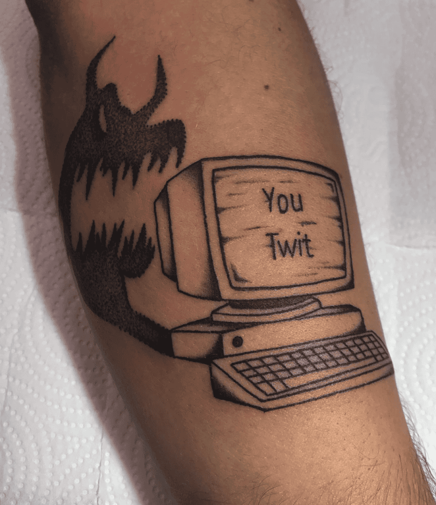 The Computer Courage the Cowardly Dog Tattoo