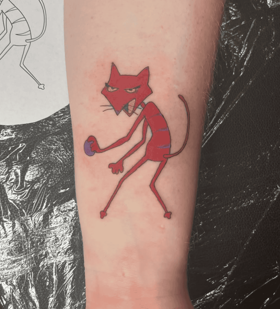 Katz Courage the Cowardly Dog Tattoo