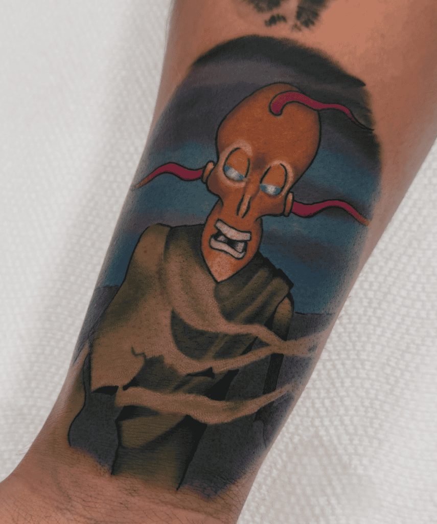 King Ramses Courage the Cowardly Dog Tattoo