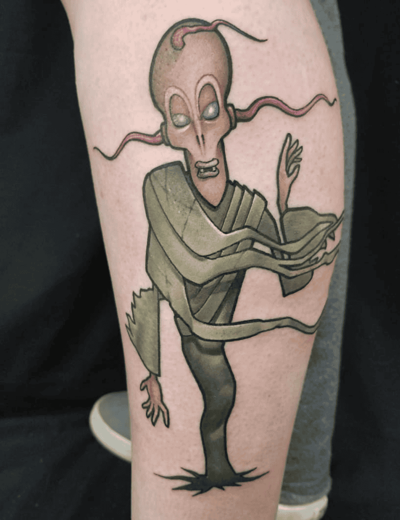 King Ramses Full Courage the Cowardly Dog Tattoo