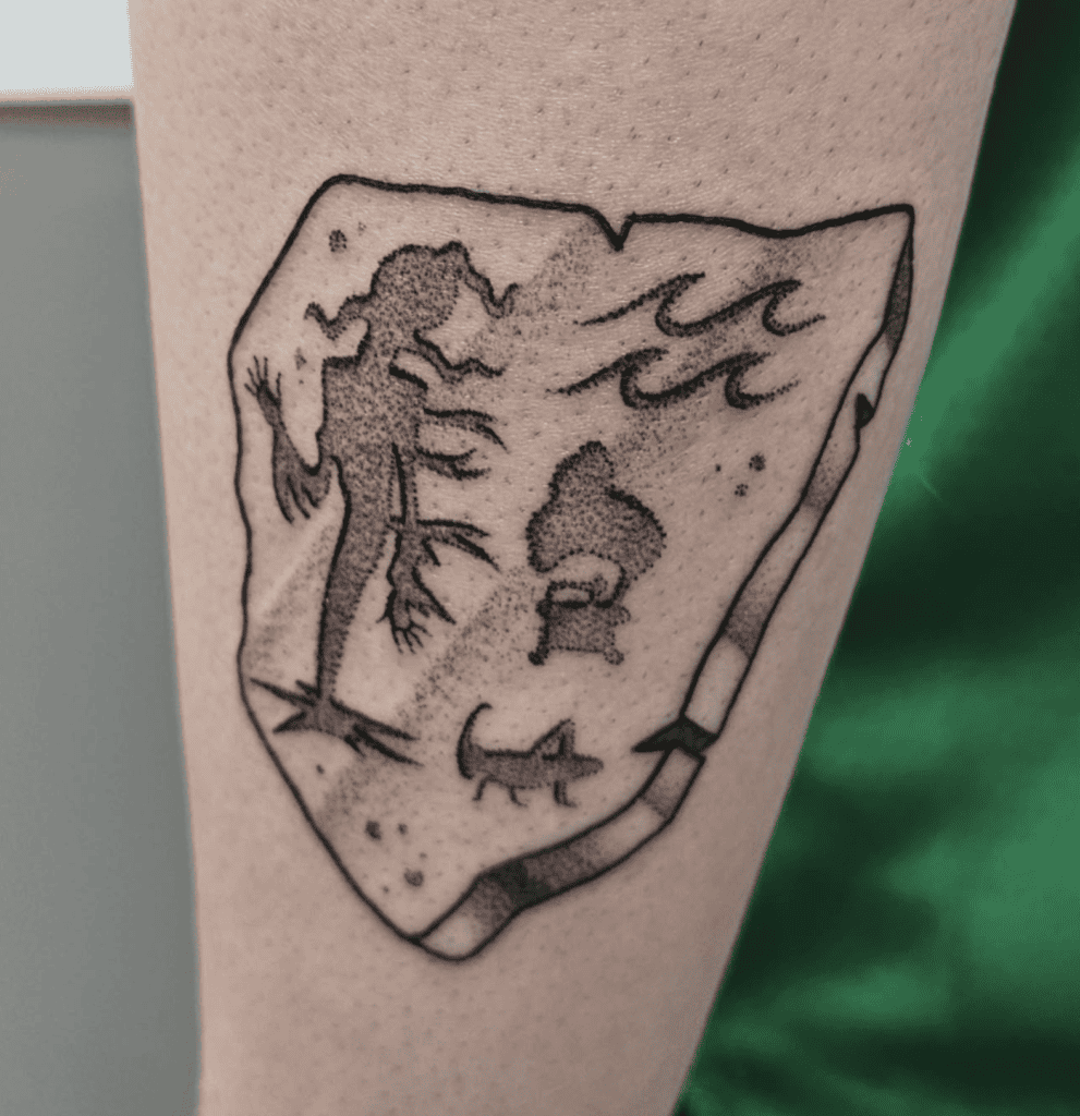 King Ramses Slab Courage the Cowardly Dog Tattoo