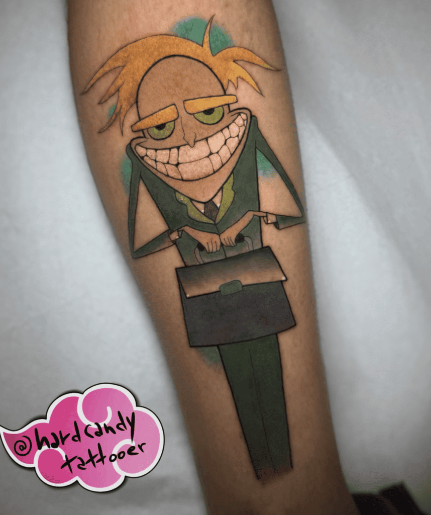 Freaky Fred Case Courage the Cowardly Dog Tattoo
