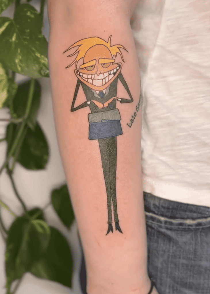Freaky Fred Courage the Cowardly Dog Tattoo