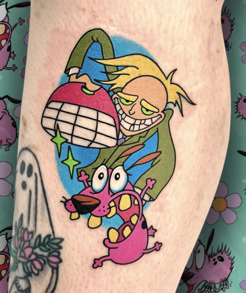 Freaky Fred Hair Courage the Cowardly Dog Tattoo