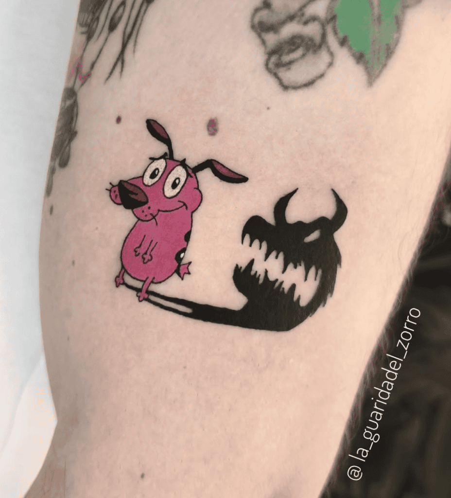 The Shadow Courage the Cowardly Dog Tattoo