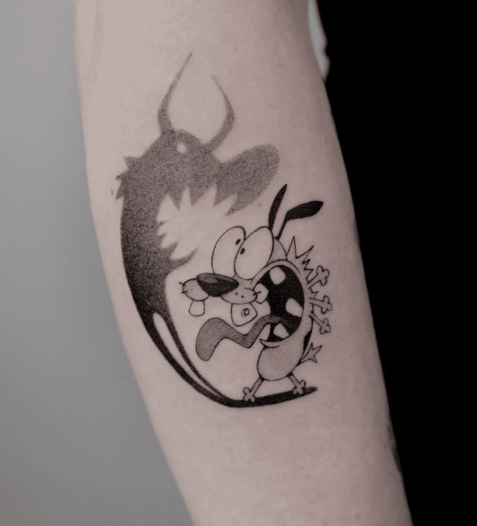 The Shadow Funny Courage the Cowardly Dog Tattoo