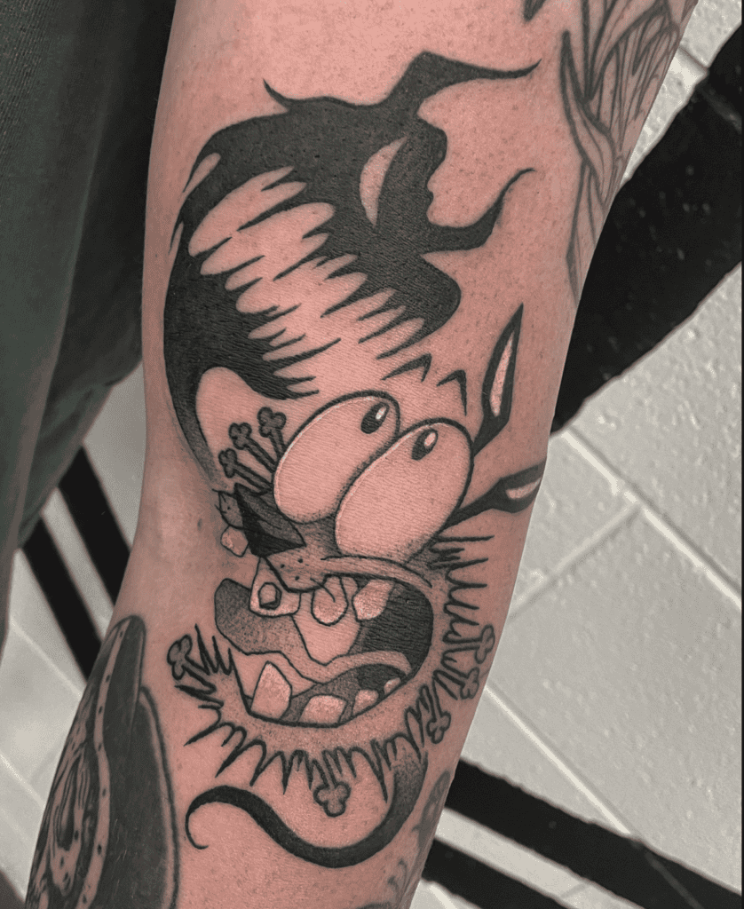 The Shadow Scream Courage the Cowardly Dog Tattoo