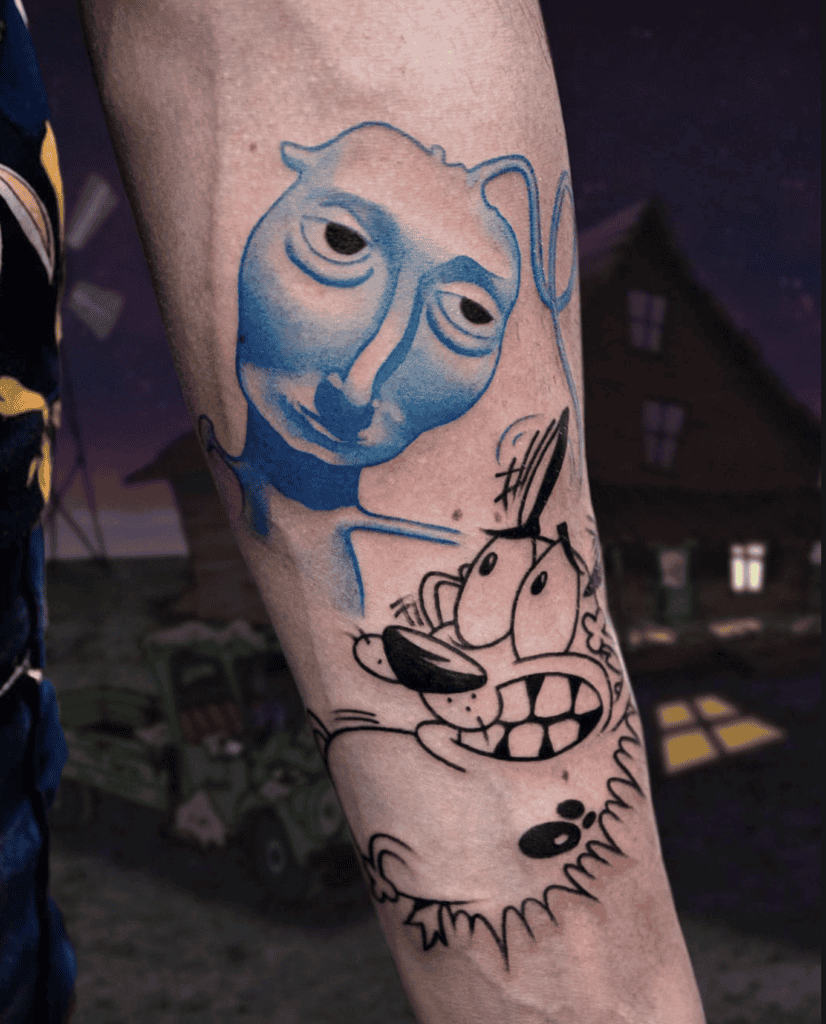 The Bugle Monster Courage the Cowardly Dog Tattoo
