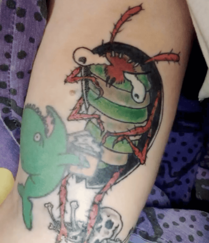 Schwick Courage the Cowardly Dog Tattoo