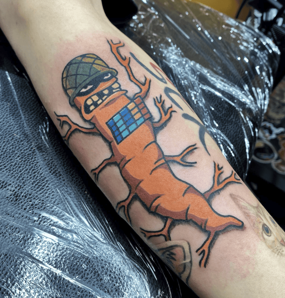 Evil Carrot Courage the Cowardly Dog Tattoo