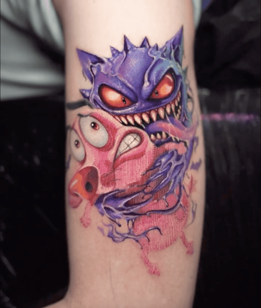 Pokémon X Courage the Cowardly Dog Tattoo