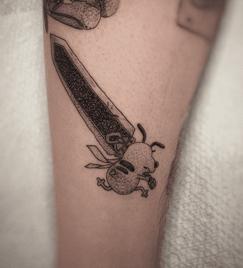 Berserk X Courage the Cowardly Dog Tattoo