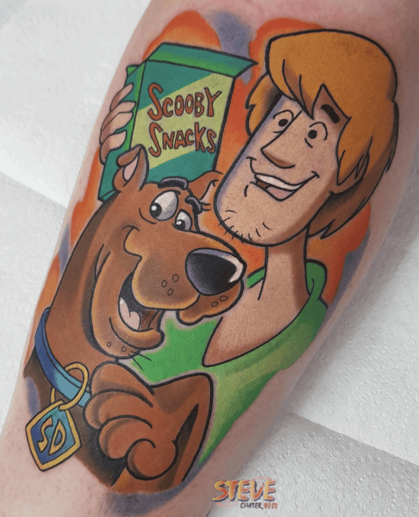 Scooby-Doo Snacks Cartoon Tattoo