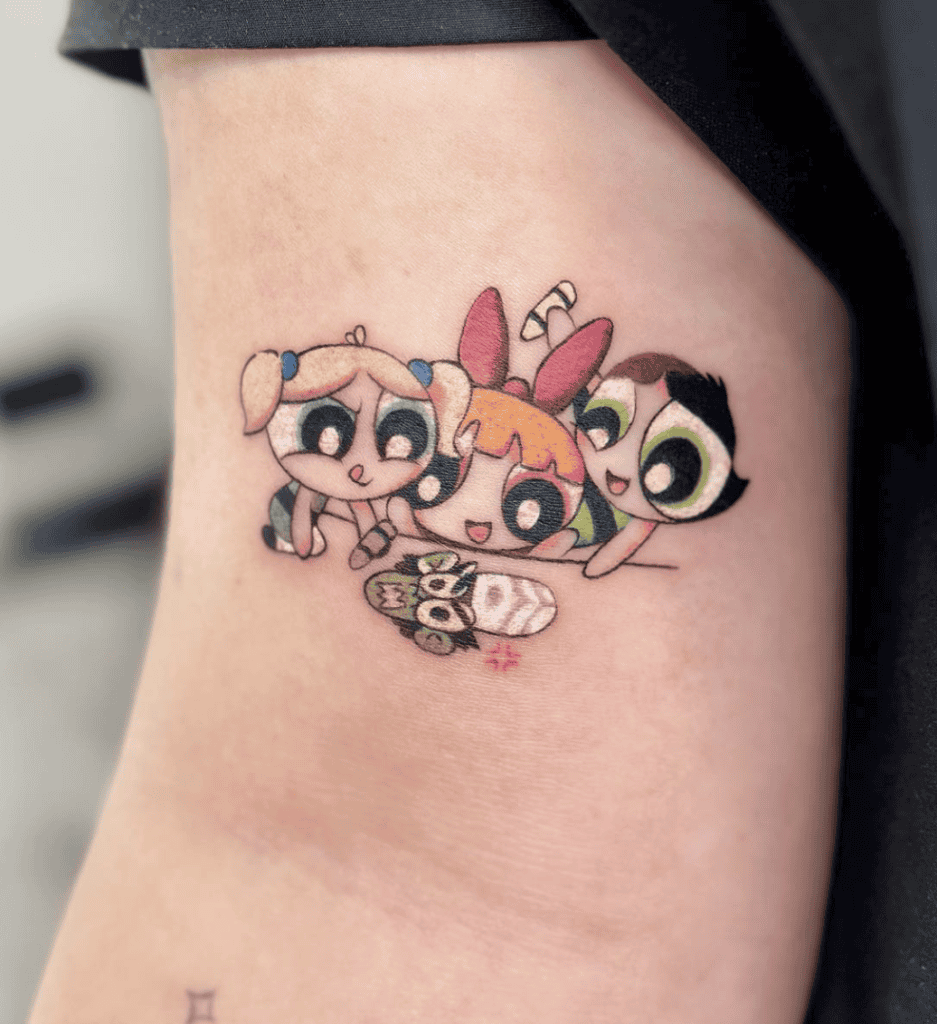 The Powerpuff Girls Cartoon Tattoo
