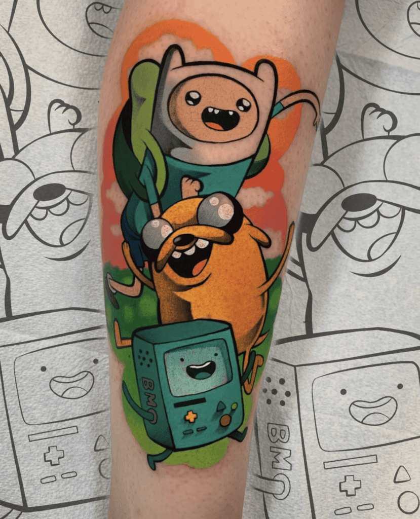 Adventure Time Cartoon Tattoo
