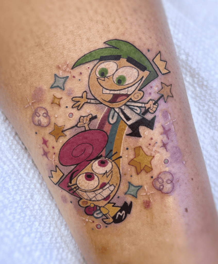 The Fairly OddParents Family Cartoon Tattoo