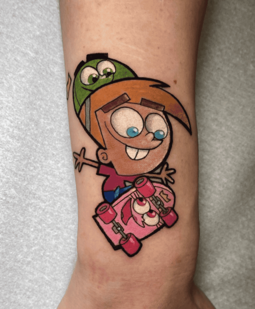 The Fairly OddParents Skate Cartoon Tattoo