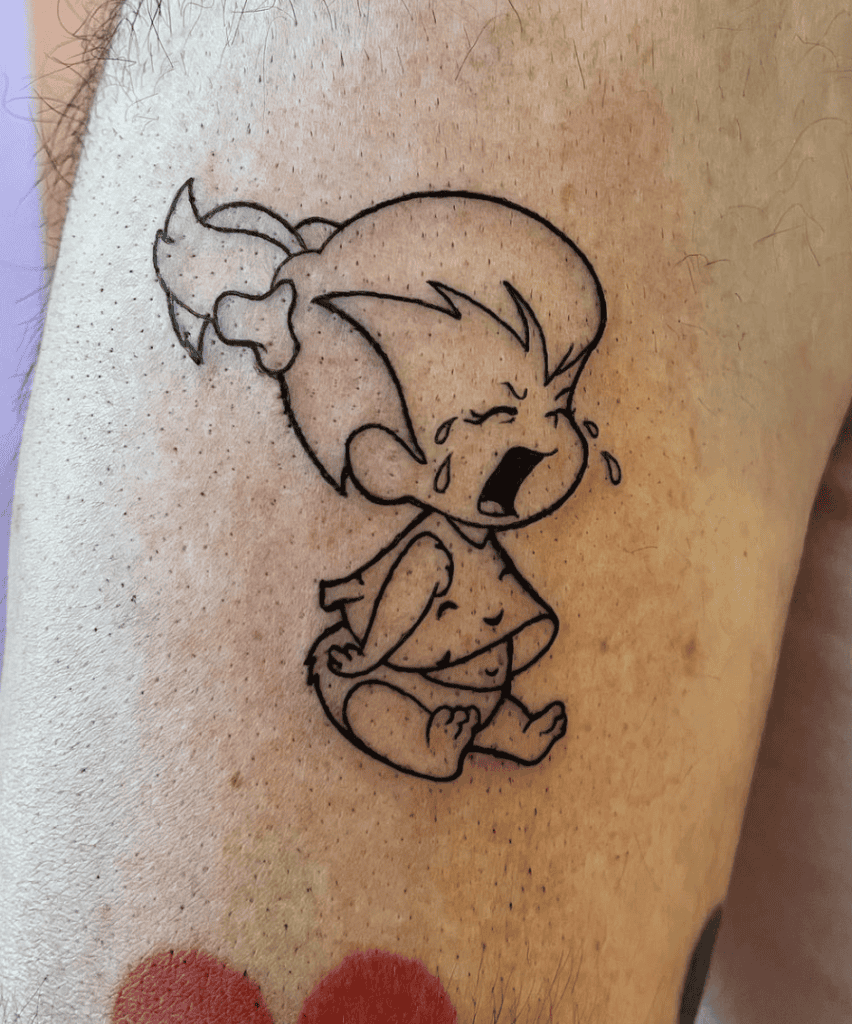 The Flintstones Pebbles Cartoon Tattoo