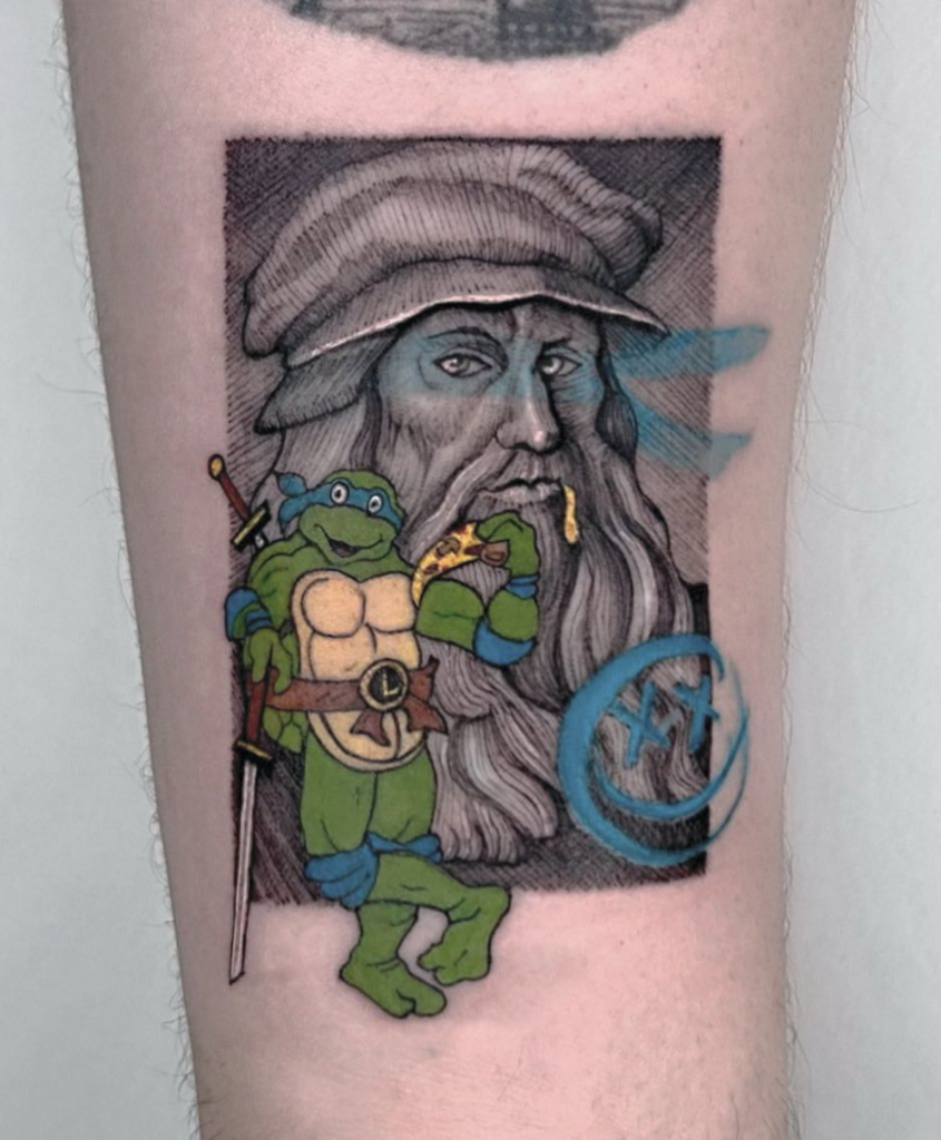 Teenage Mutant Ninja Turtles Leonardo Cartoon Tattoo