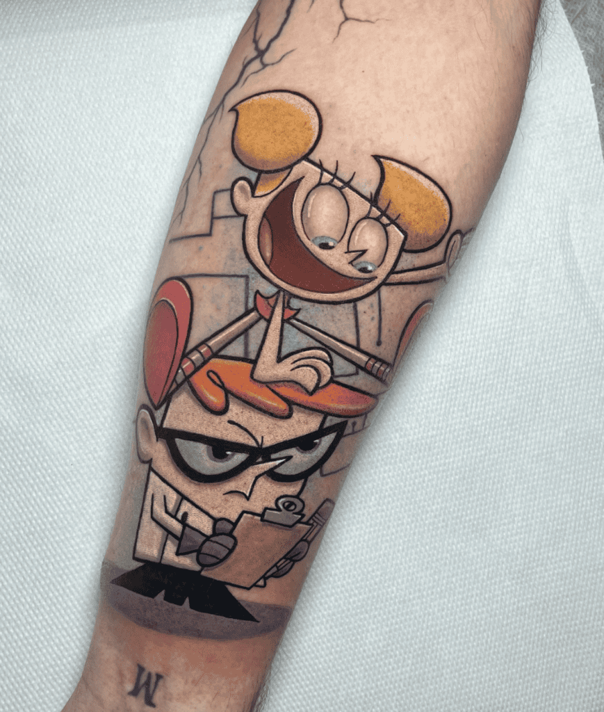 Dexters Laboratory Dee Dee Cartoon Tattoo
