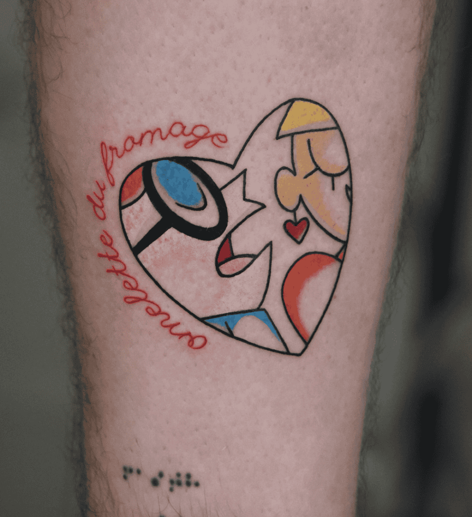 Dexters Laboratory Fromage Cartoon Tattoo