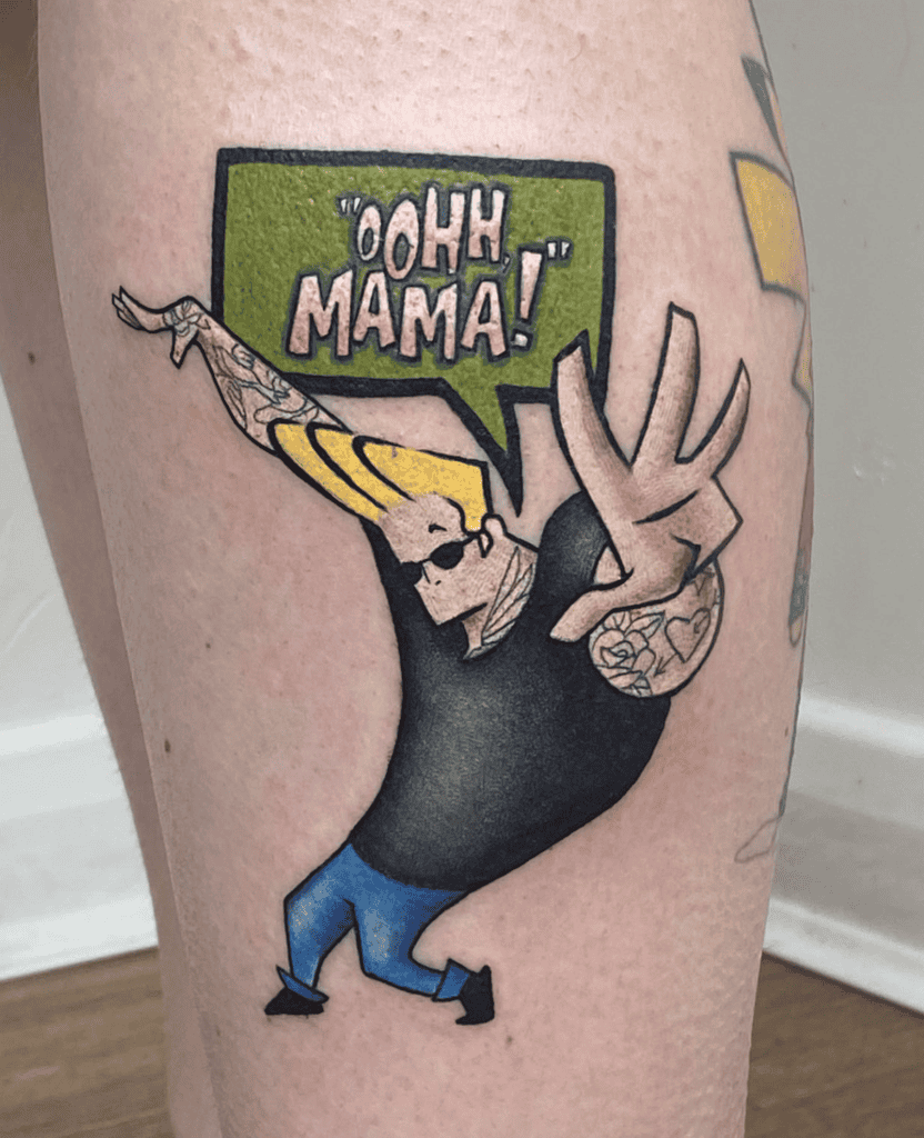 Johnny Bravo Cartoon Tattoo
