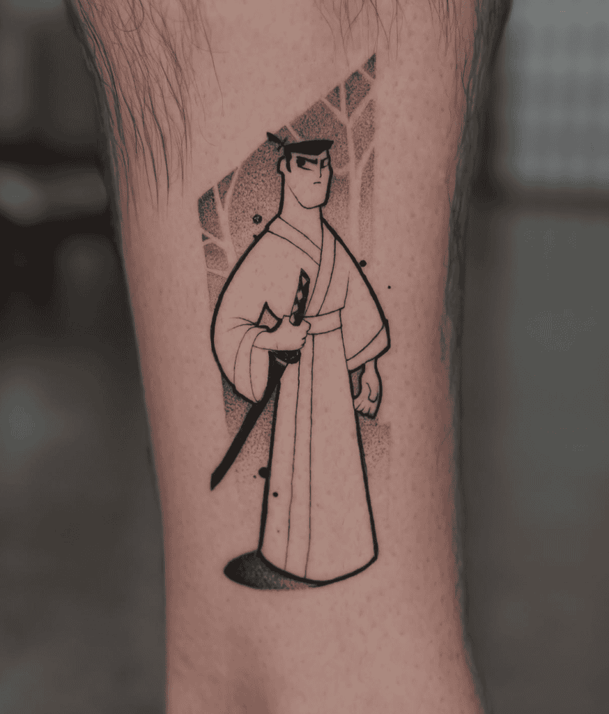 Samurai Jack Cartoon Tattoo