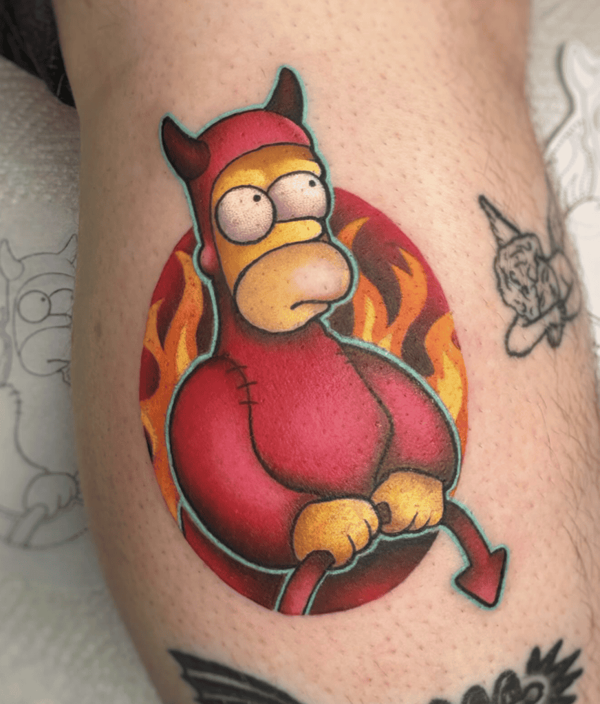 The Simpsons Homer Cartoon Tattoo