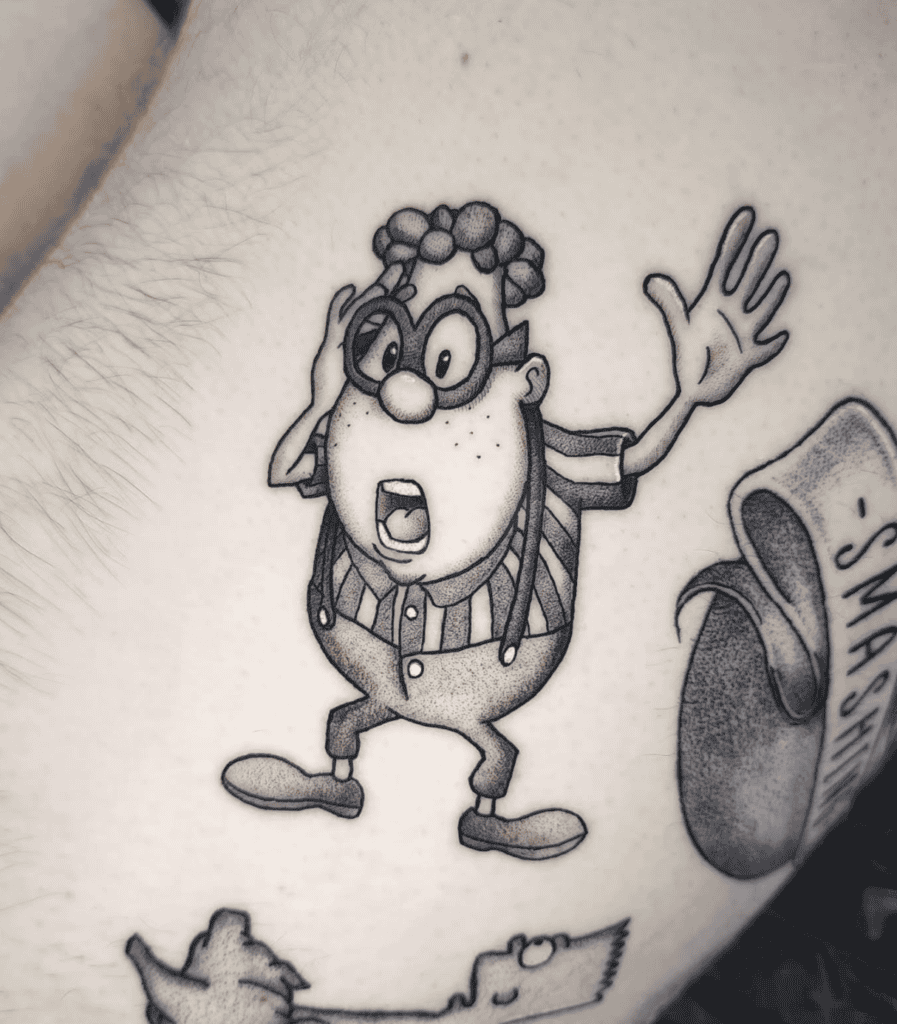 Jimmy Neutron Cartoon Tattoo