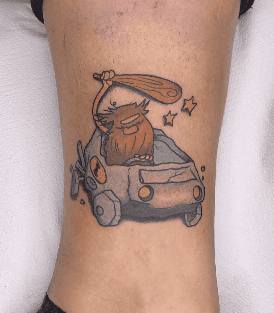 Wacky Races Cartoon Tattoo