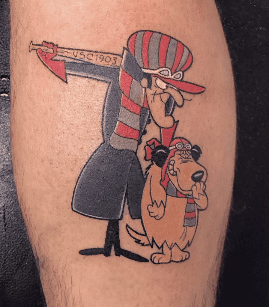 Wacky Races Dick Cartoon Tattoo